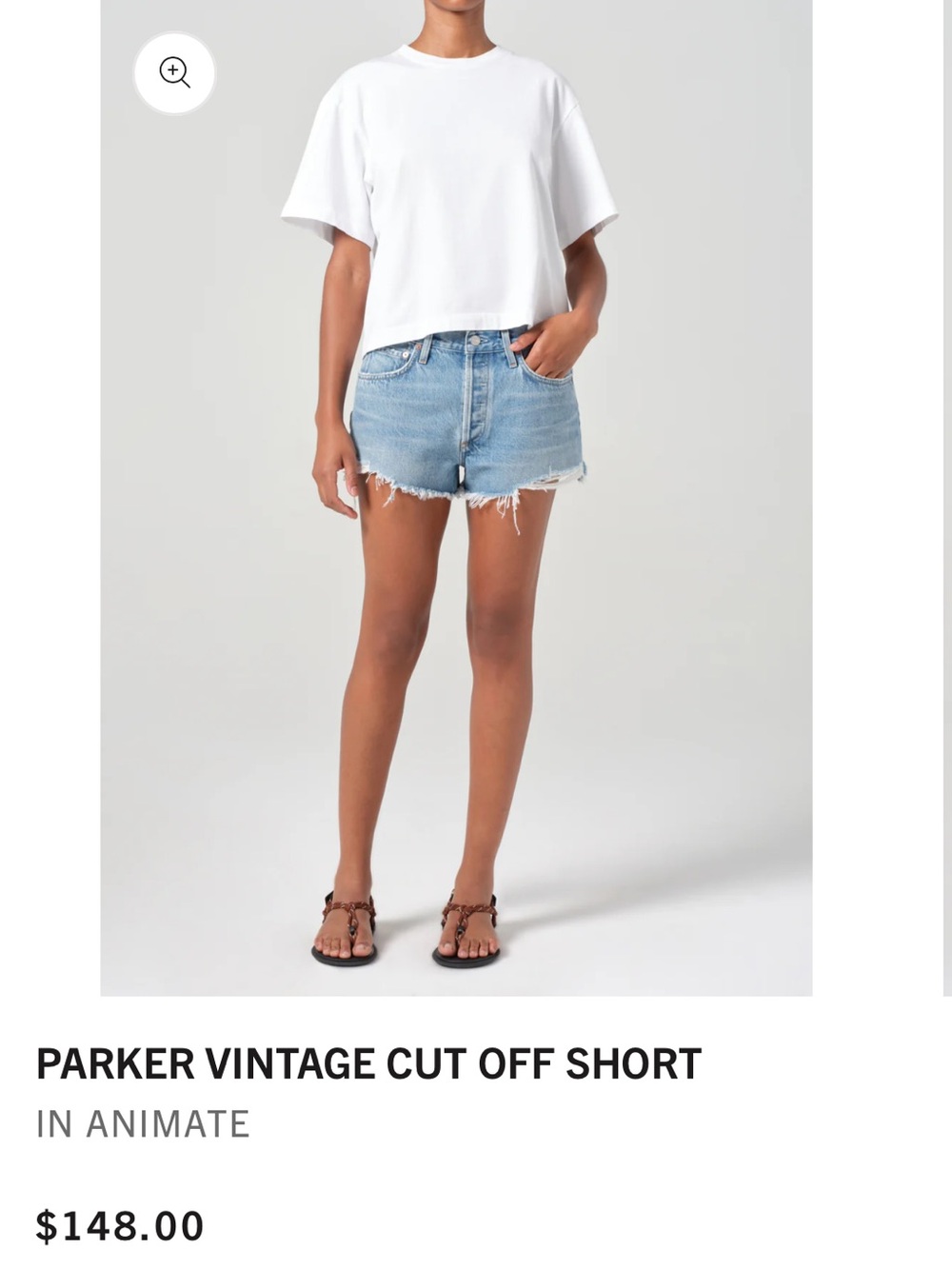 Parker Vintage Cut Off Short - Light Blue Denim